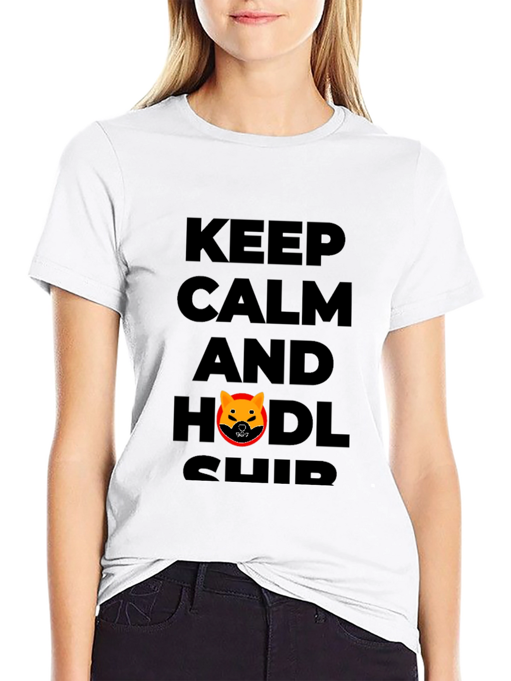 Keep Calm HODL SHIB T-Shirt - Black