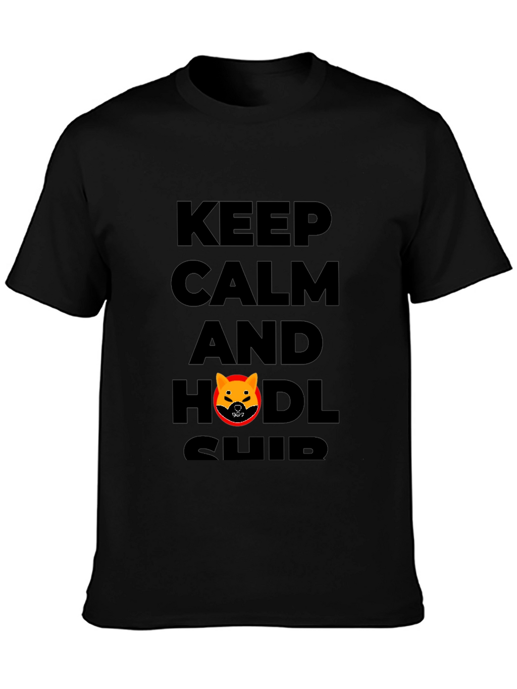 Keep Calm HODL SHIB T-Shirt - Black