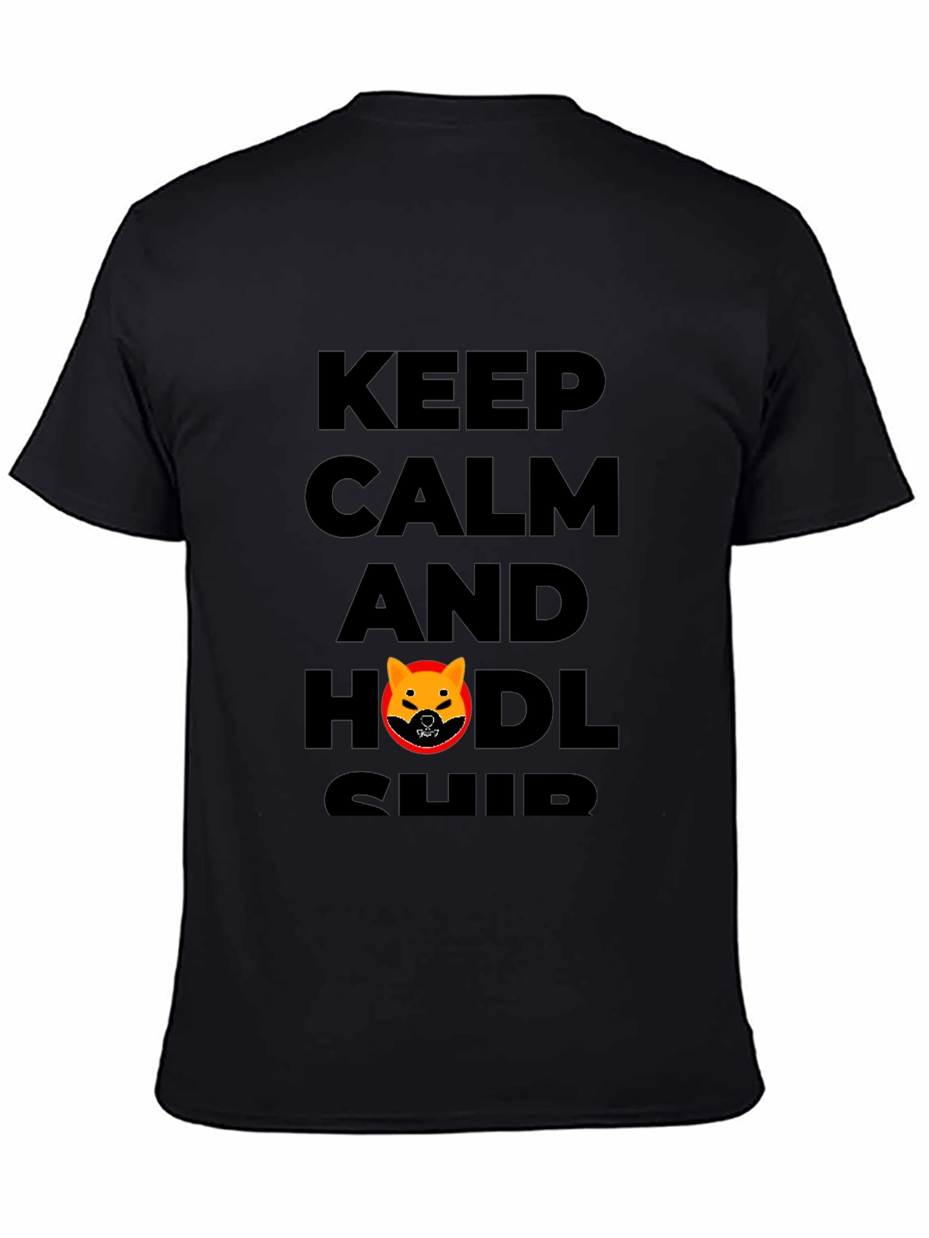 Keep Calm HODL SHIB T-Shirt - Black