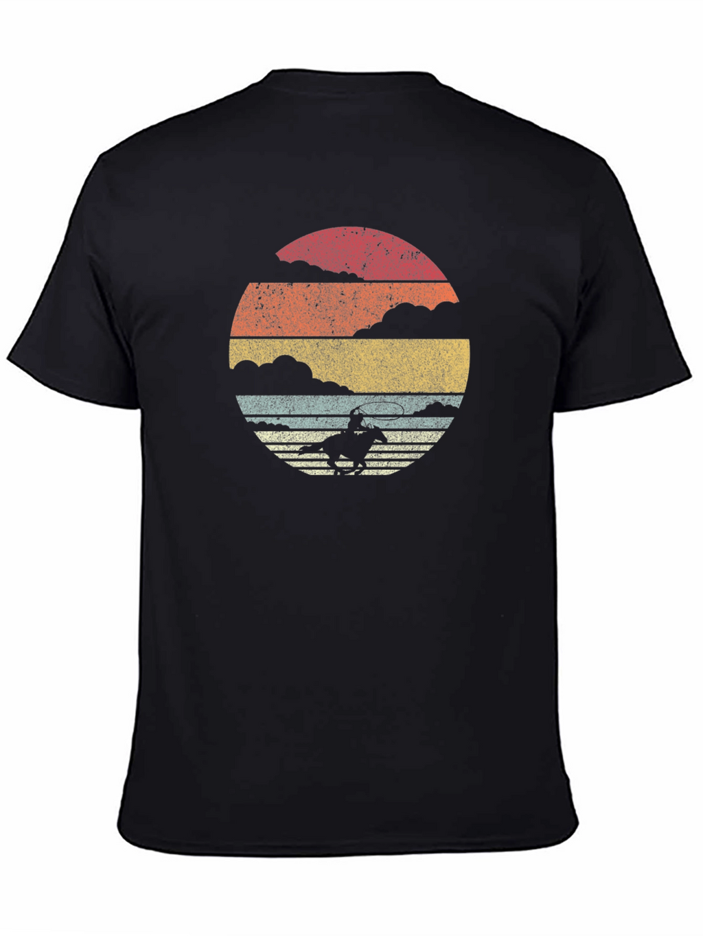 Retro Cowboy Sunset Graphic Tee