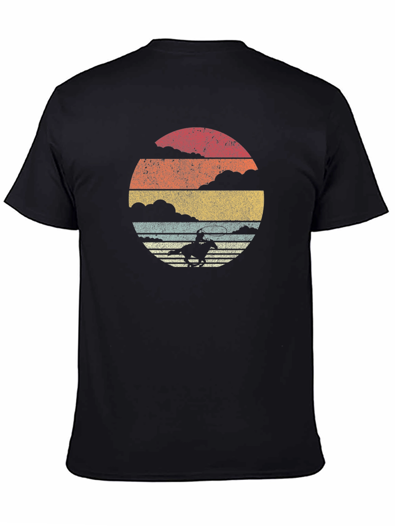 Retro Cowboy Sunset Graphic Tee