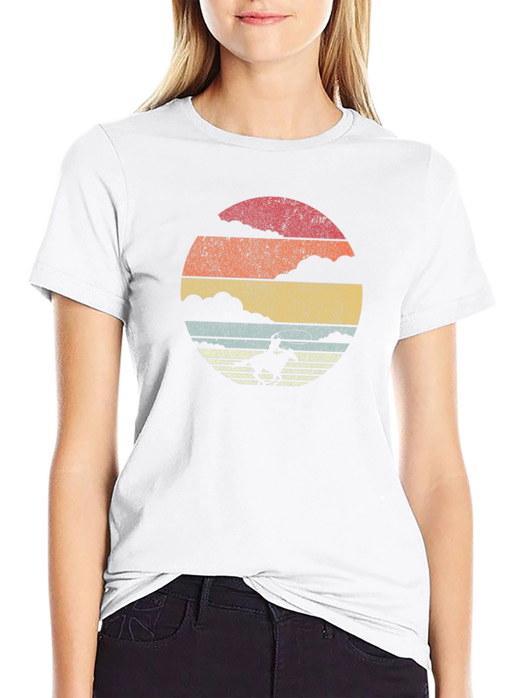 Retro Cowboy Sunset Graphic Tee