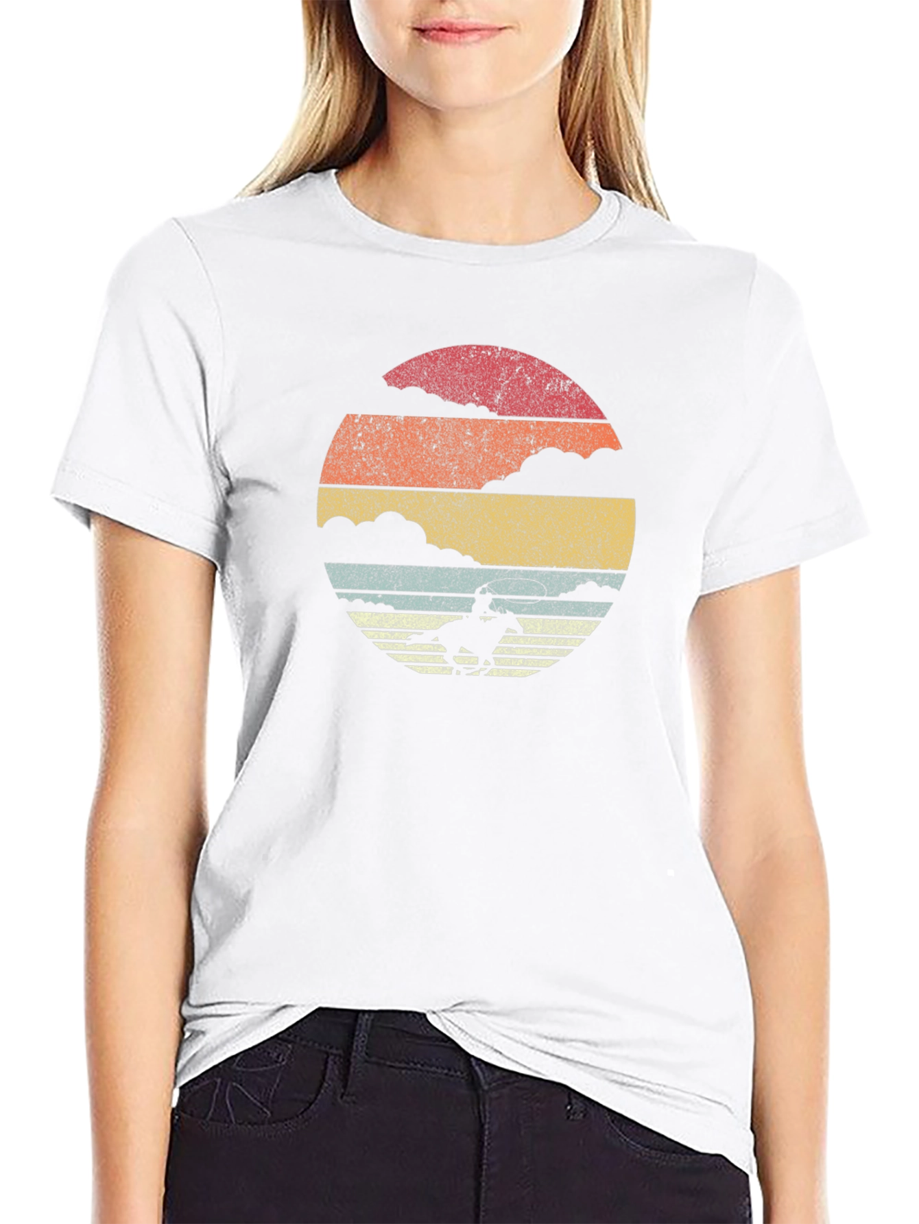 Retro Cowboy Sunset Graphic Tee