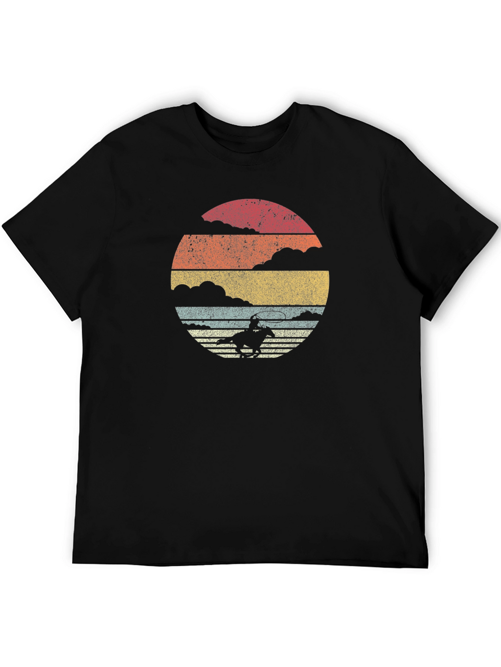 Retro Cowboy Sunset Graphic Tee