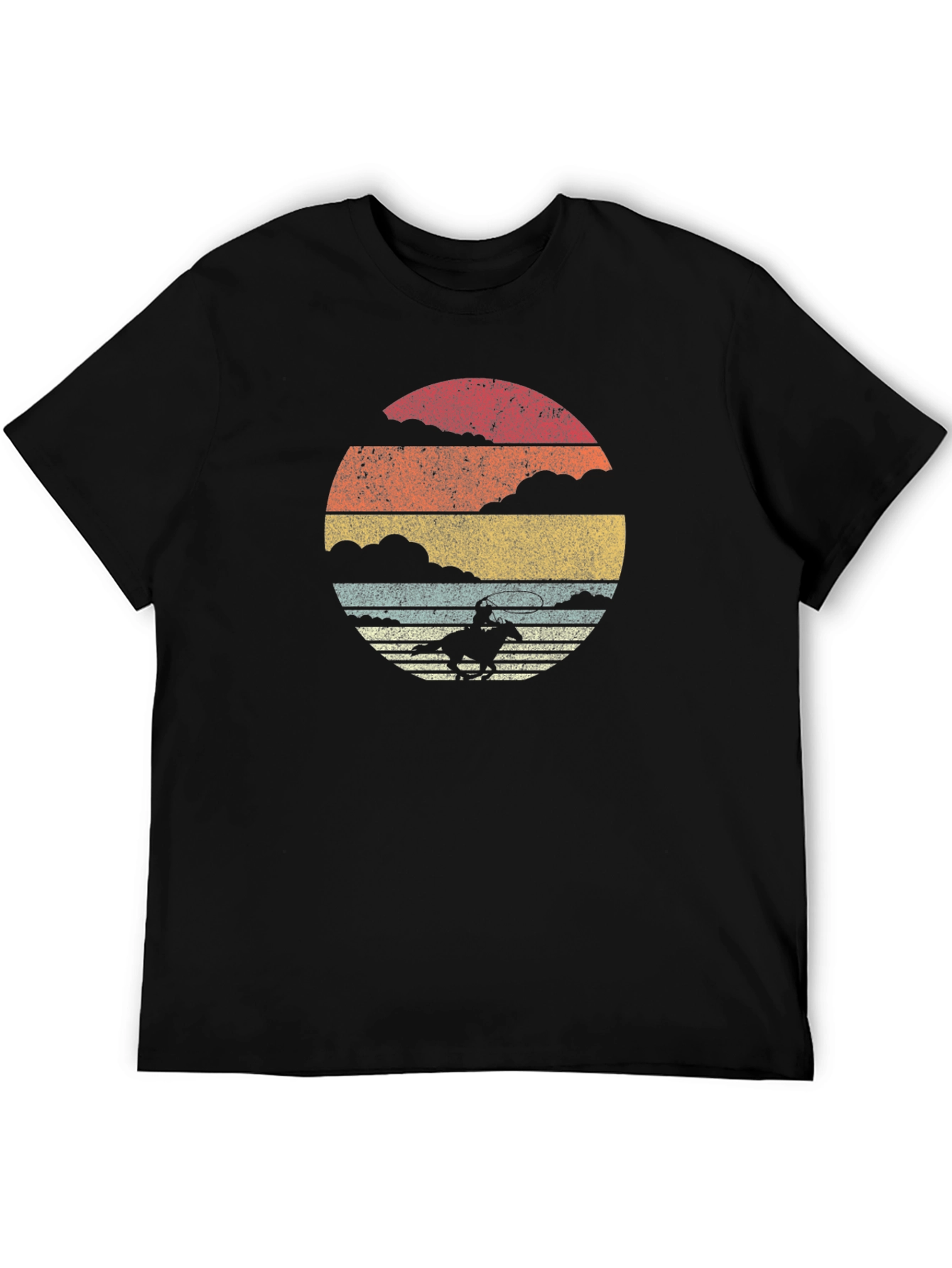 Retro Cowboy Sunset Graphic Tee
