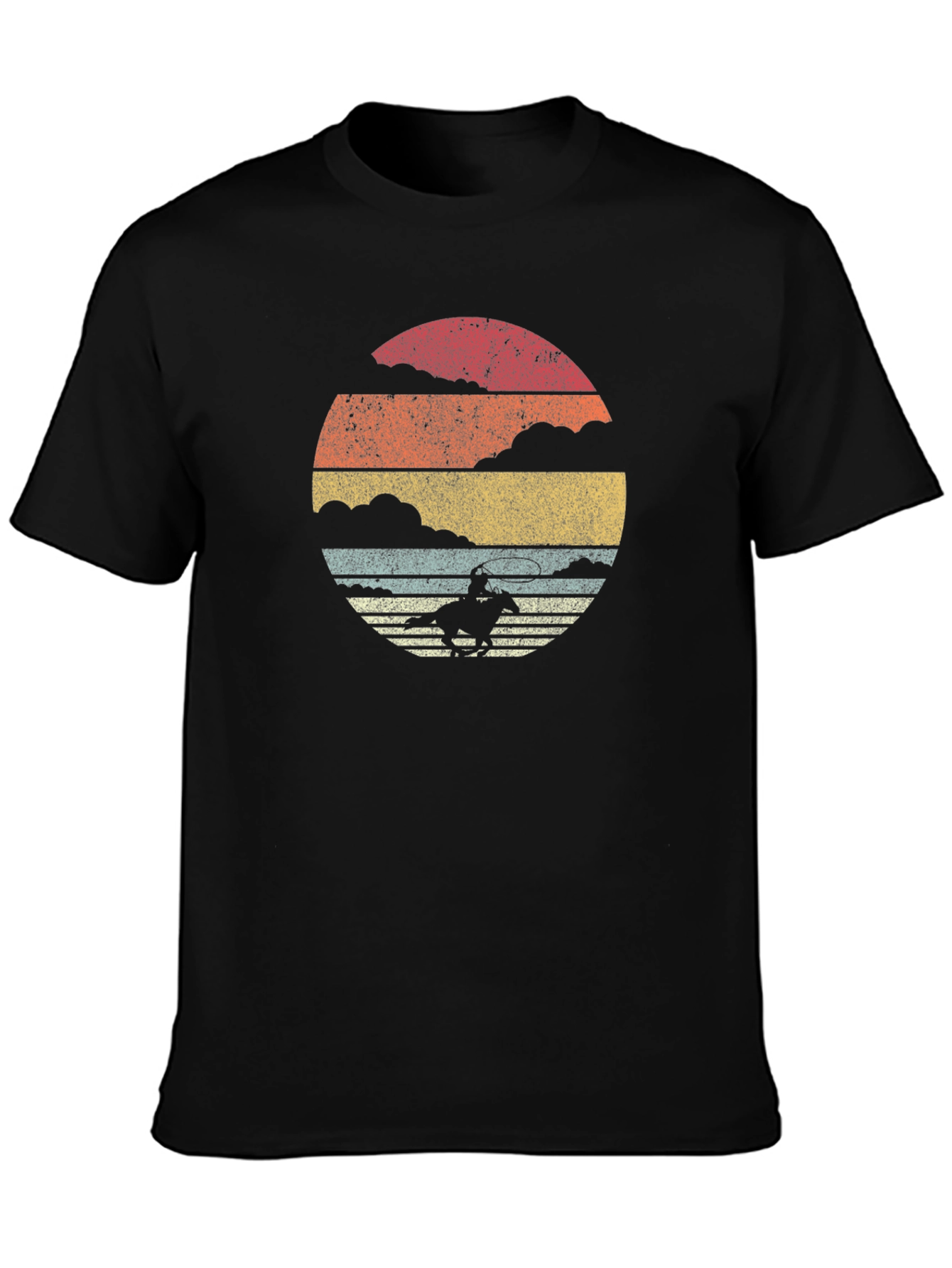 Retro Cowboy Sunset Graphic Tee