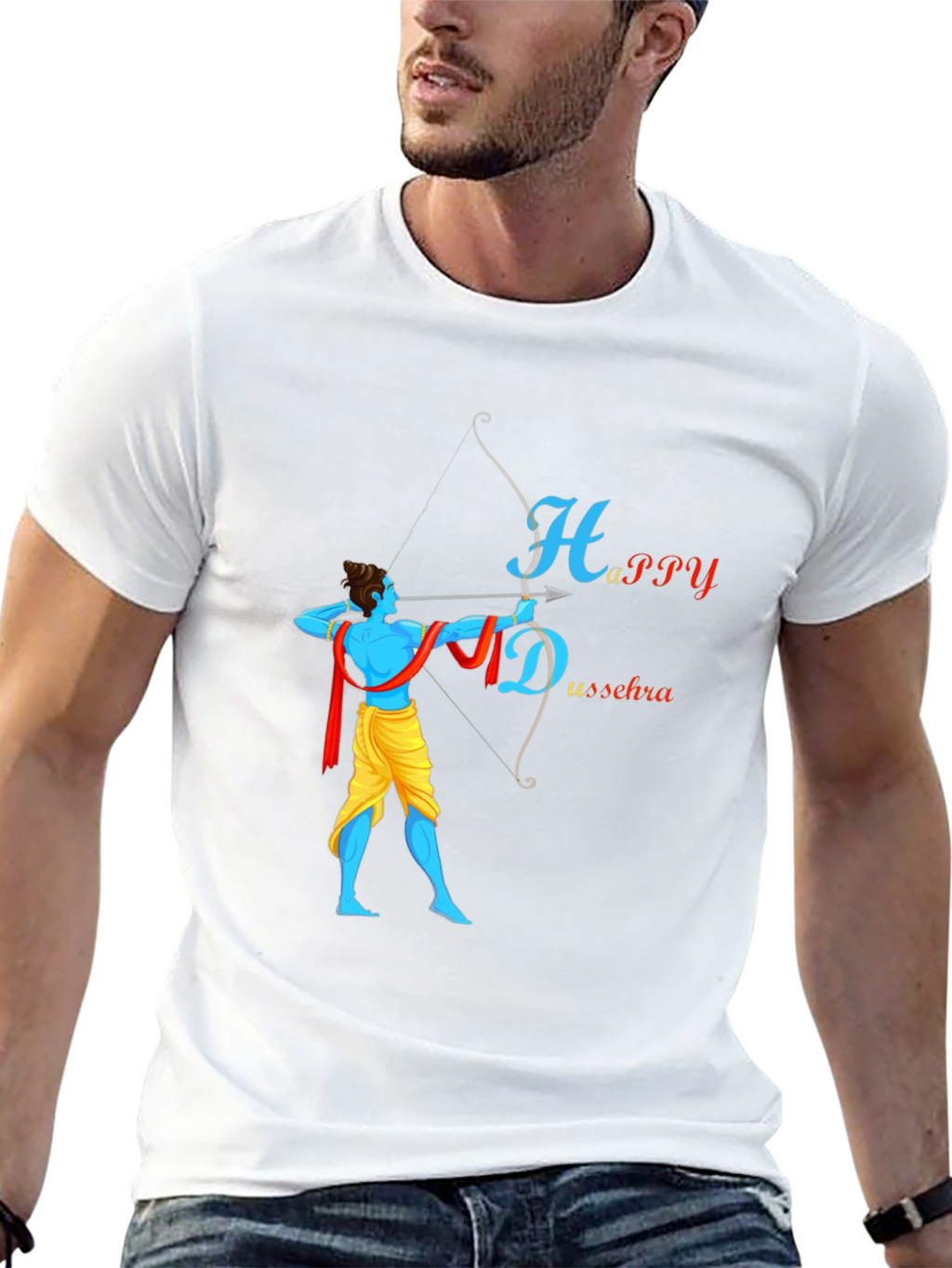 Happy Dussehra Black T-Shirt
