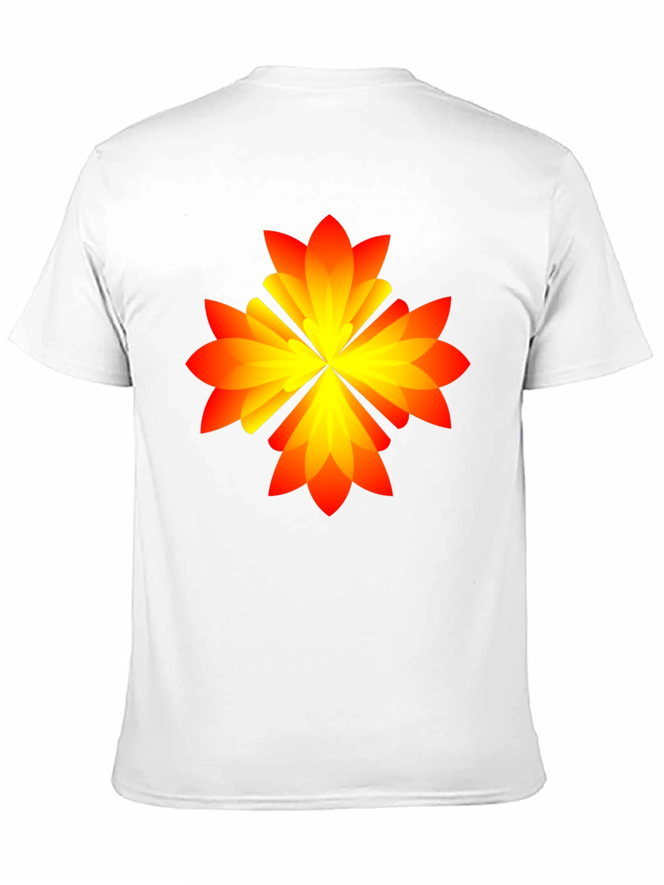 Abstract Flower Graphic Tee - Black Cotton Blend