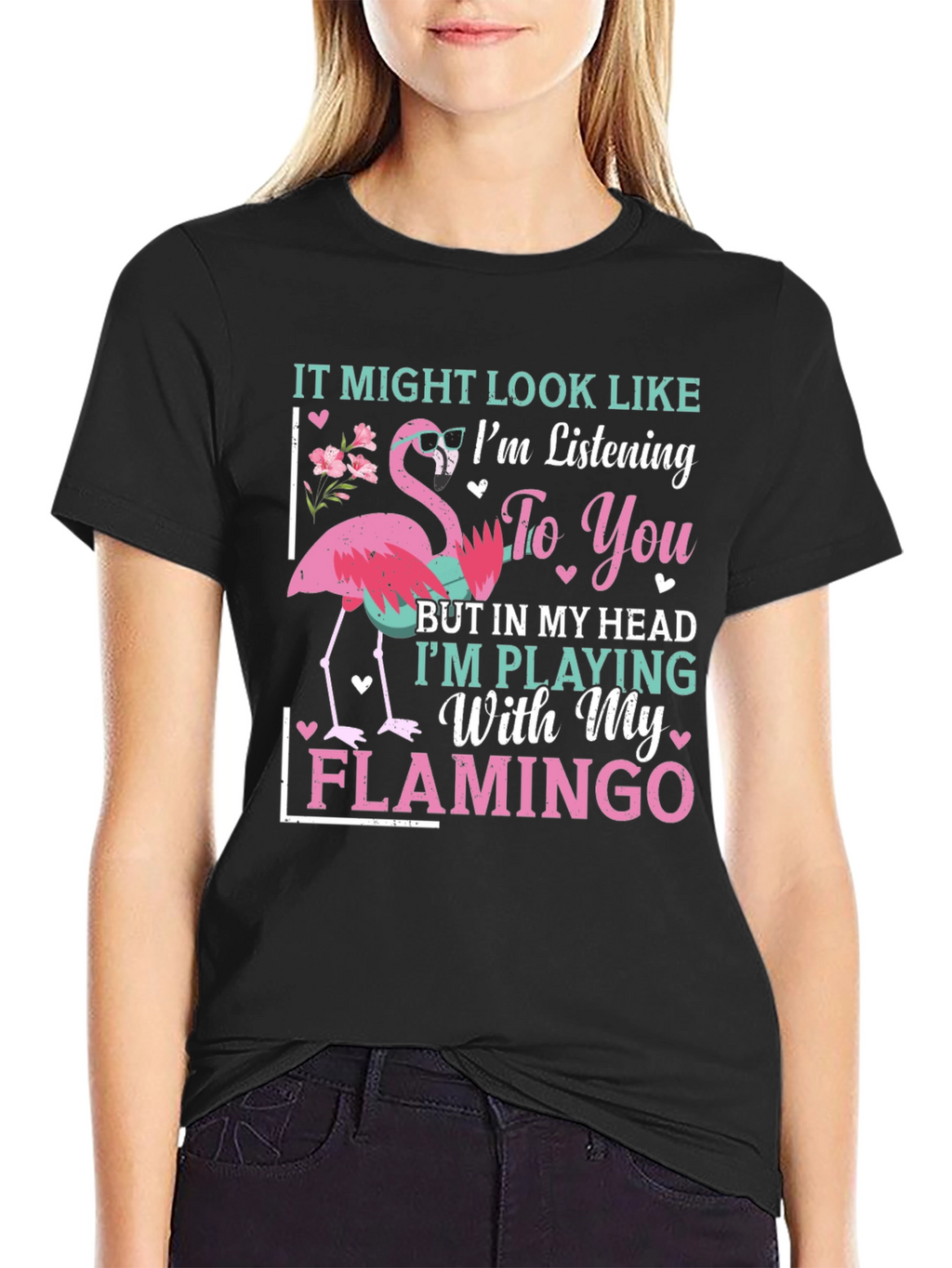 Funny Flamingo T-Shirt - Im Playing With My Flamingo