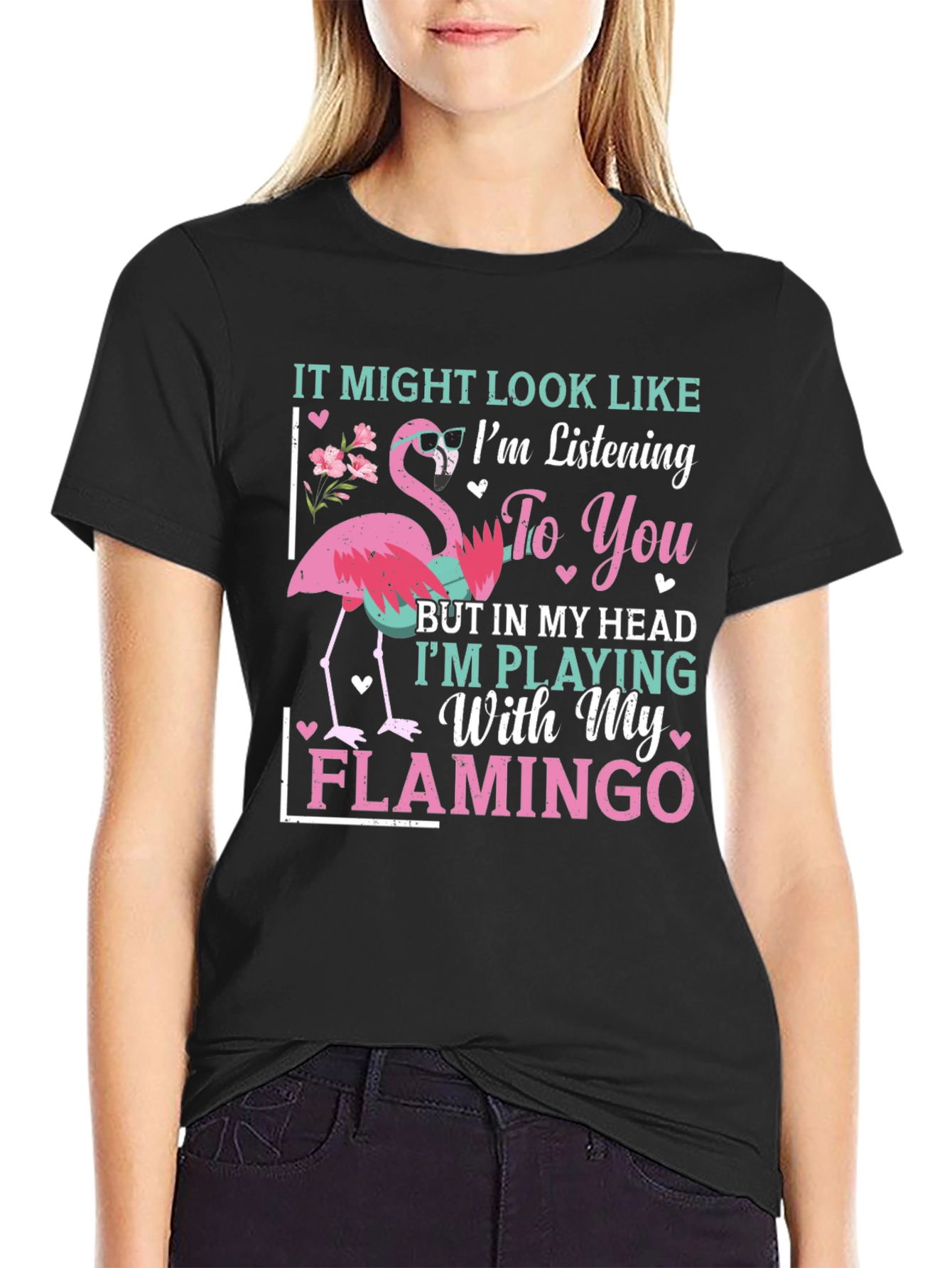 Funny Flamingo T-Shirt - Im Playing With My Flamingo