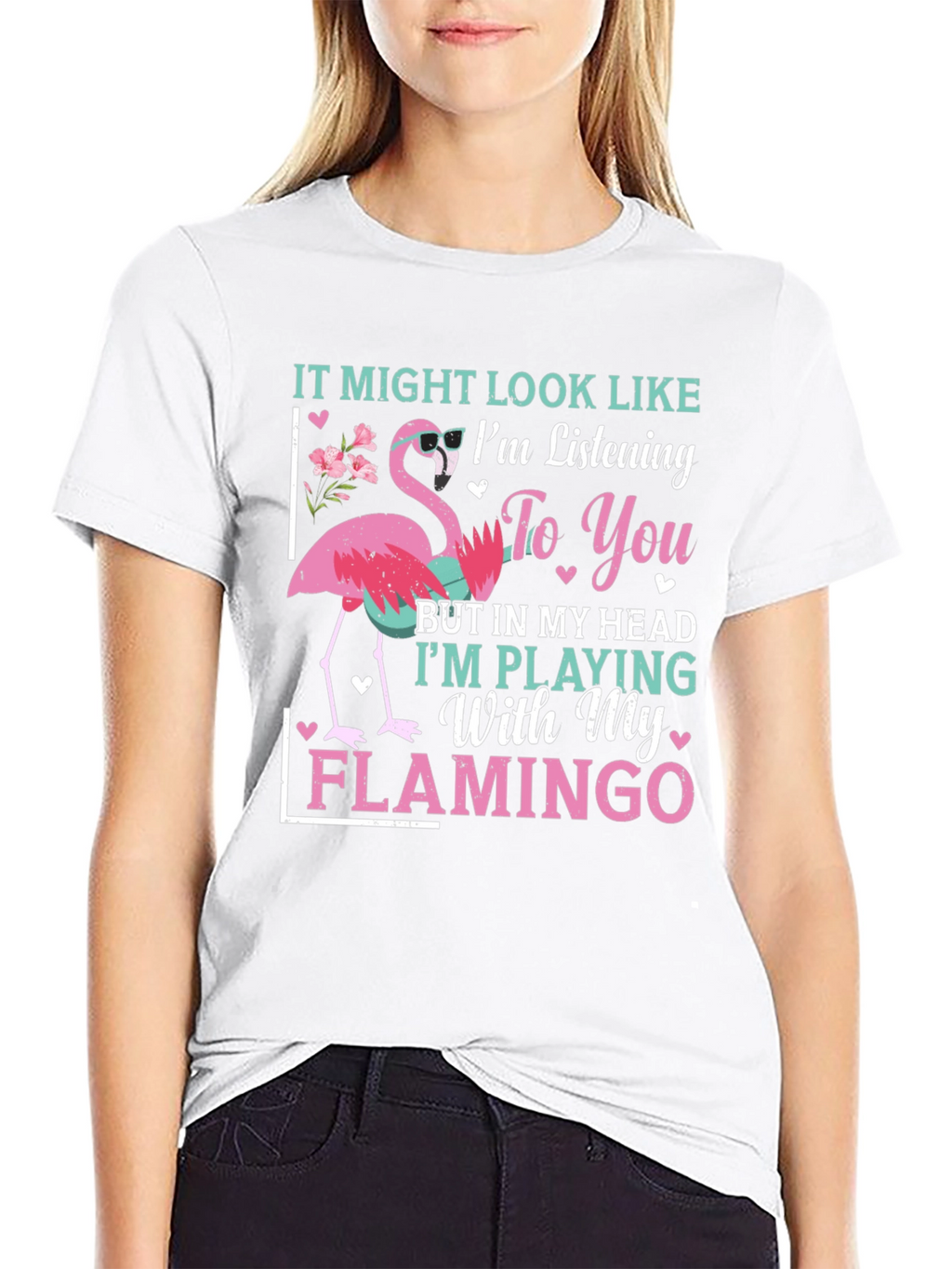 Funny Flamingo T-Shirt - Im Playing With My Flamingo