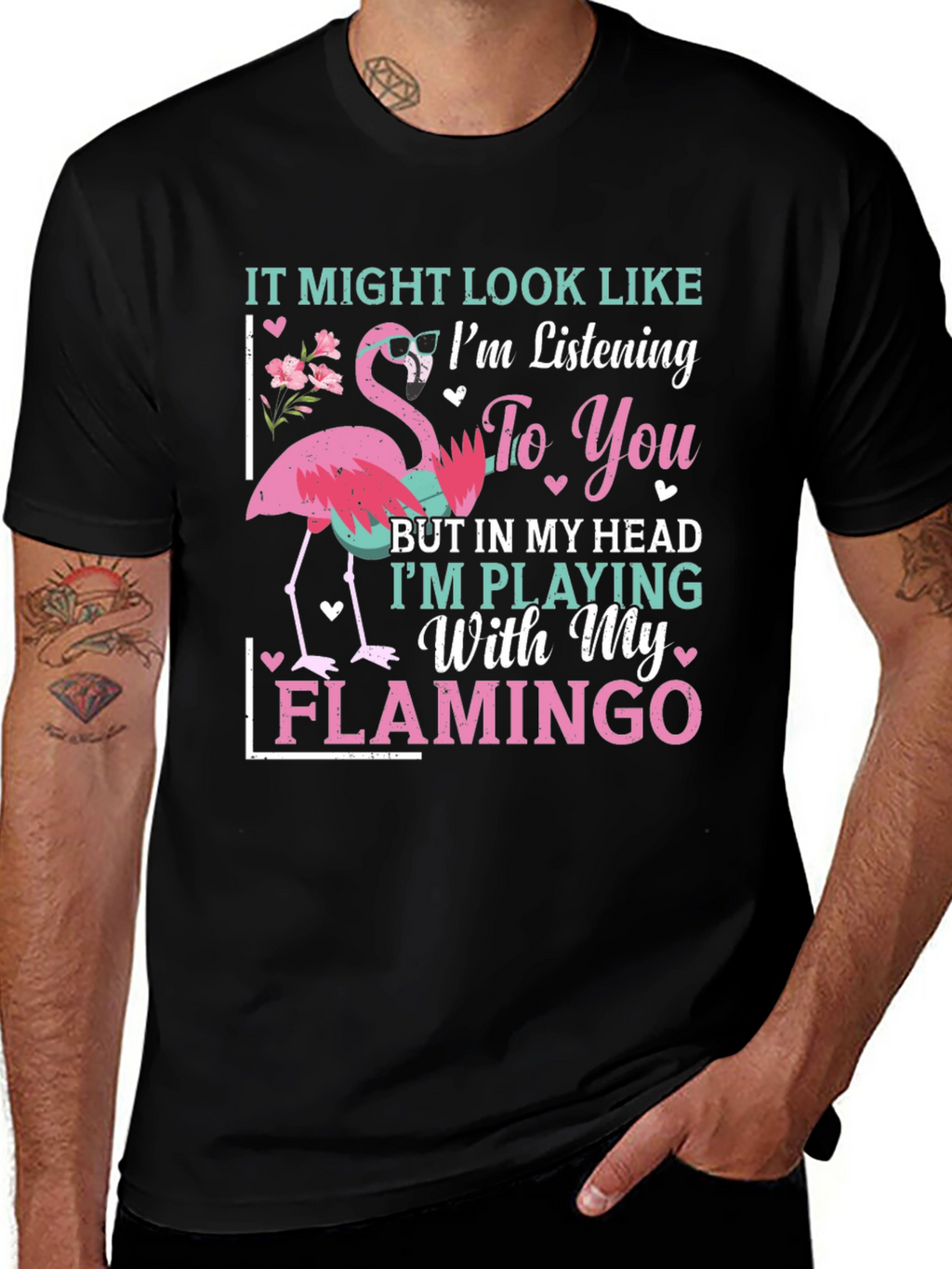 Funny Flamingo T-Shirt - Im Playing With My Flamingo