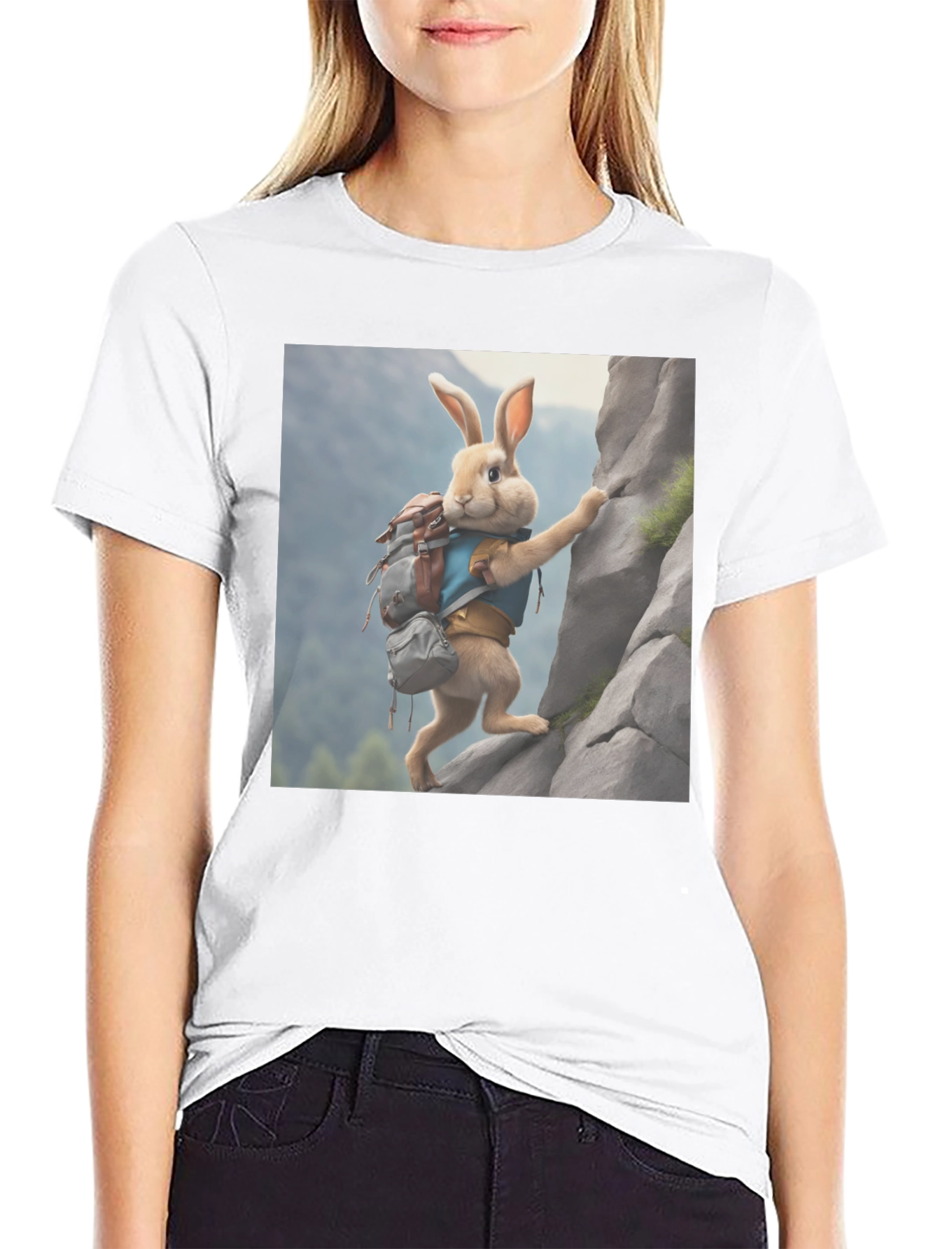 Rabbit Climber Black T-Shirt
