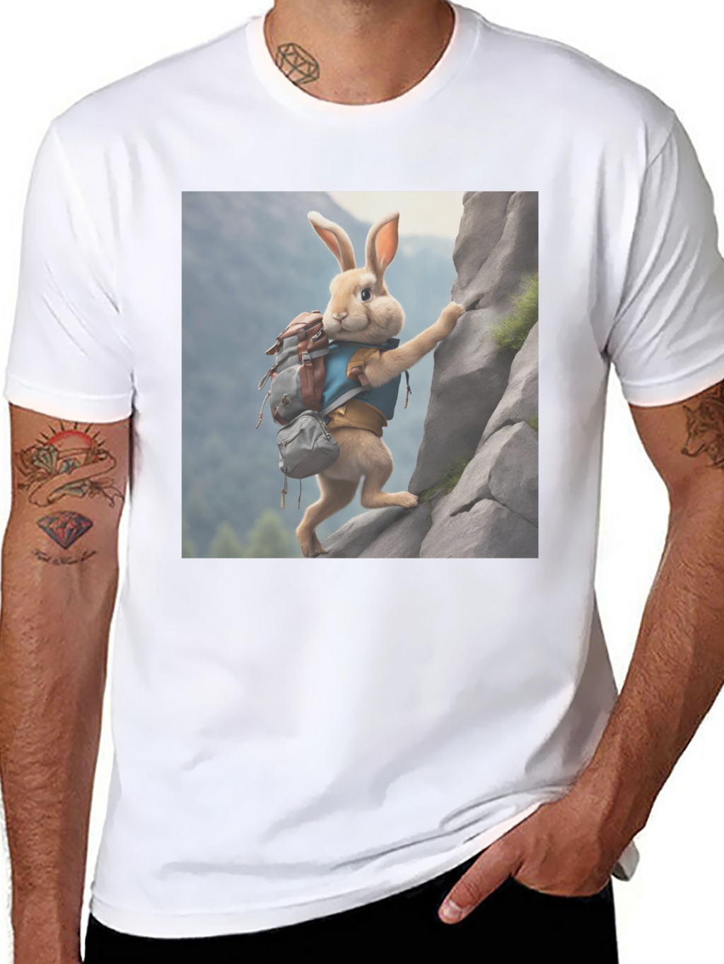 Rabbit Climber Black T-Shirt