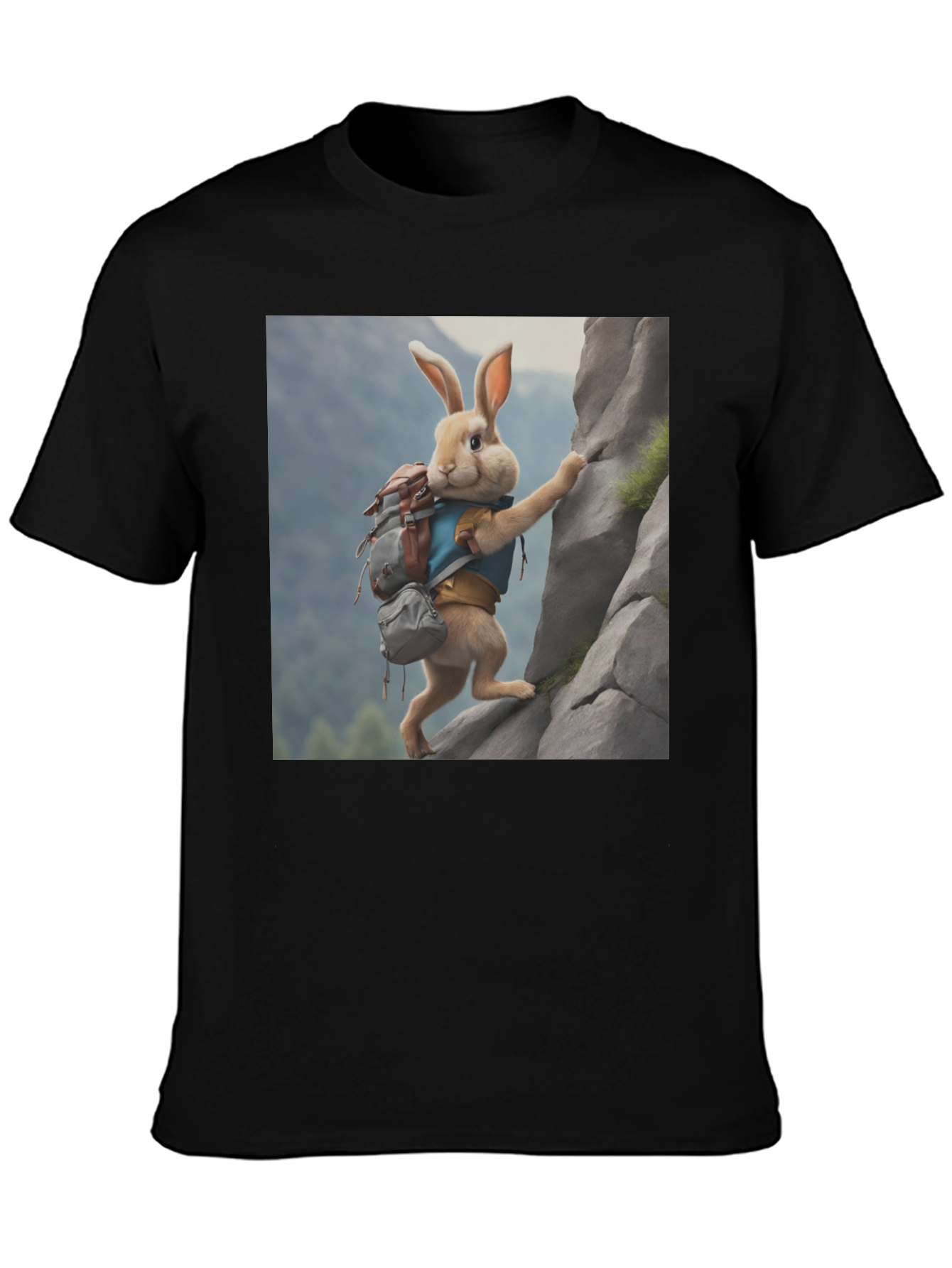 Rabbit Climber Black T-Shirt