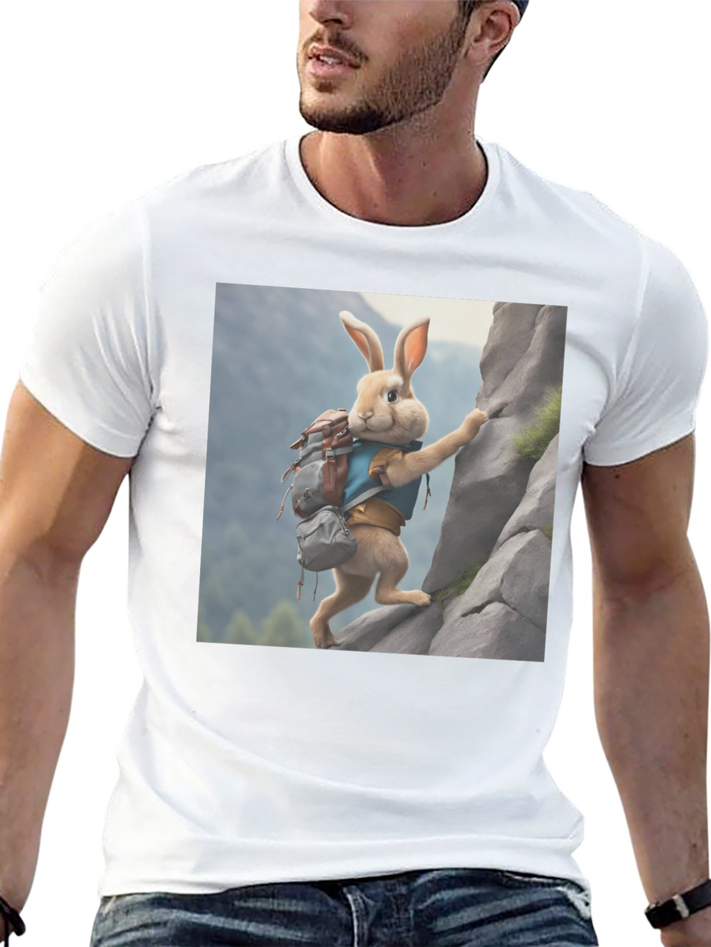 Rabbit Climber Black T-Shirt