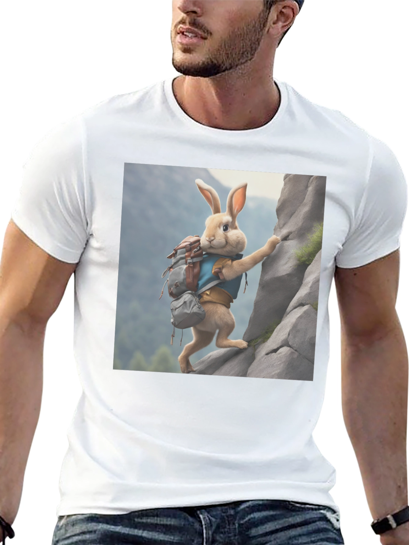 Rabbit Climber Black T-Shirt