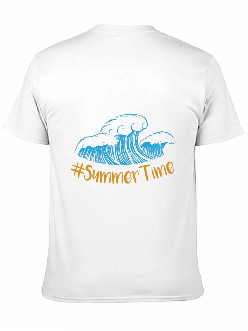 Summer Time Waves Graphic Tee - Black Cotton Blend