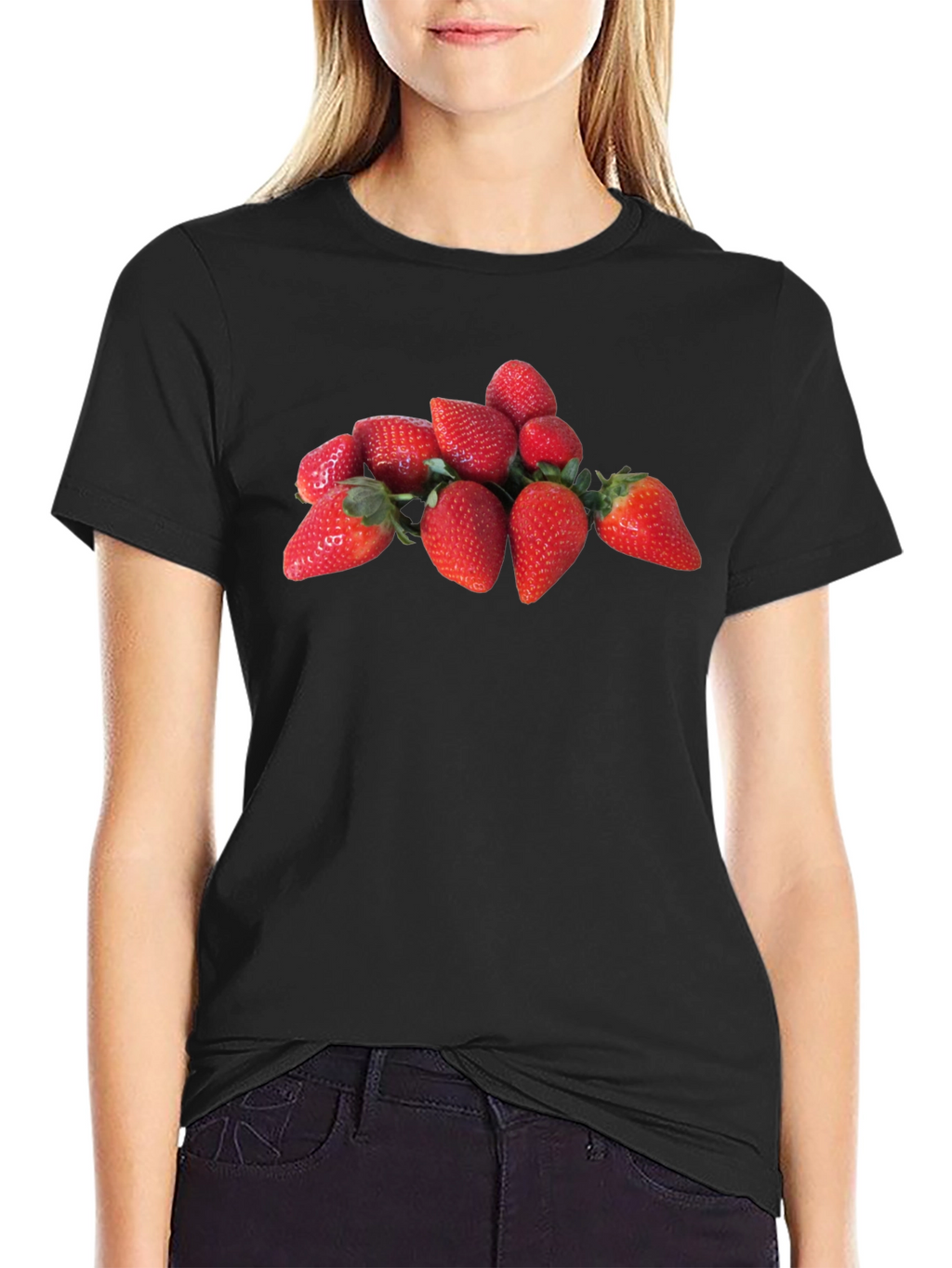 Strawberry Fruit Print T-Shirt