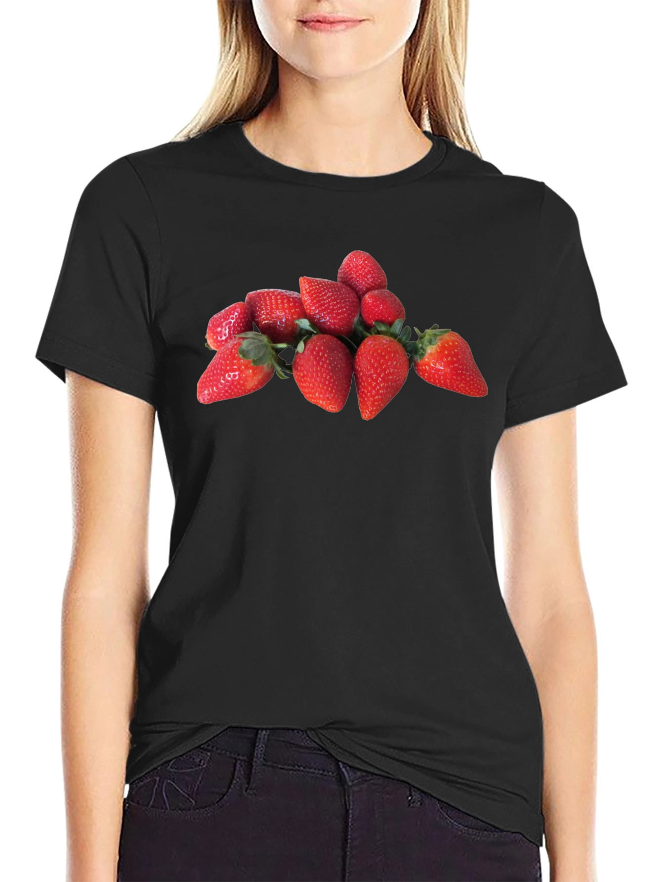 Strawberry Fruit Print T-Shirt