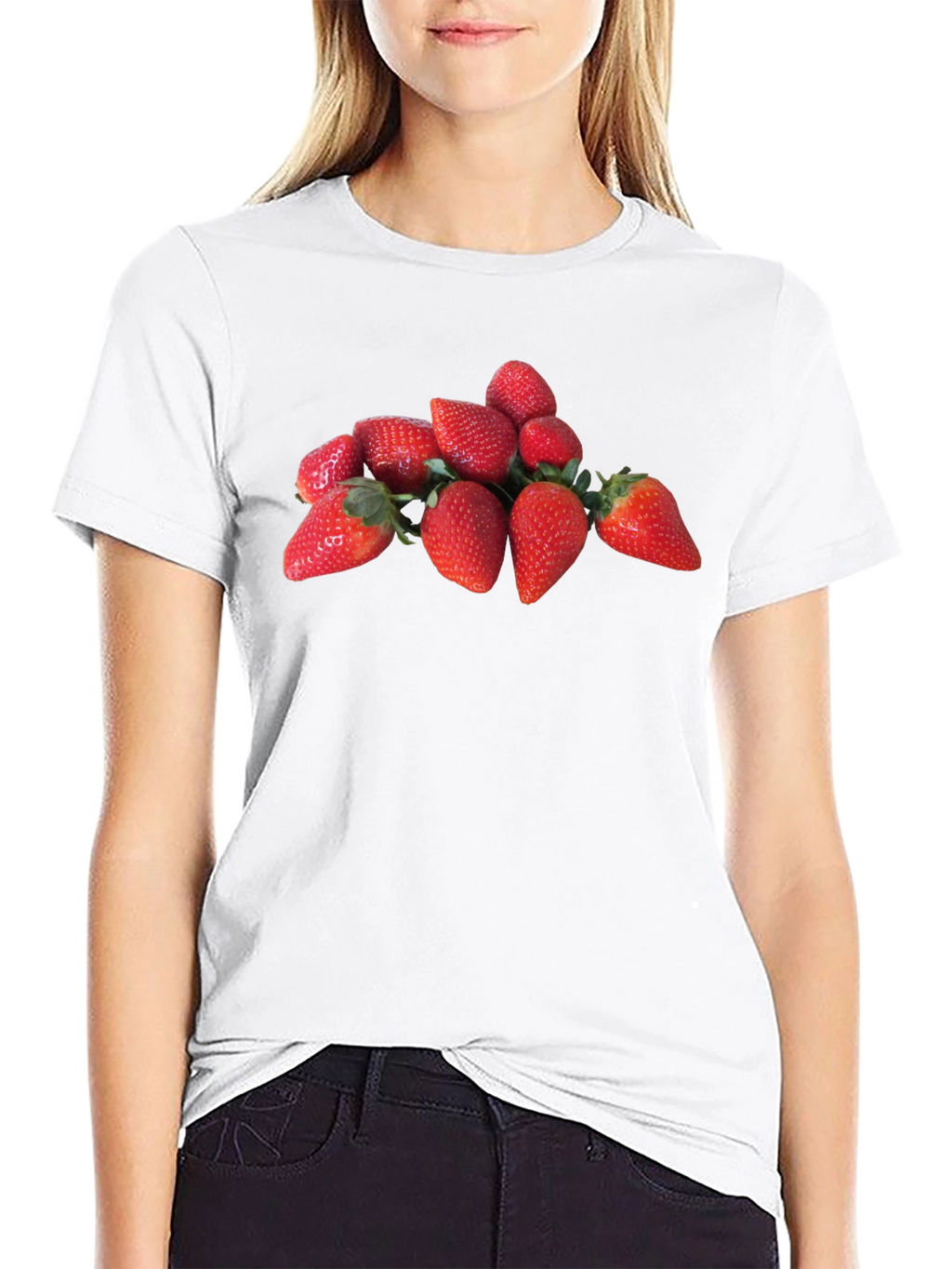 Strawberry Fruit Print T-Shirt