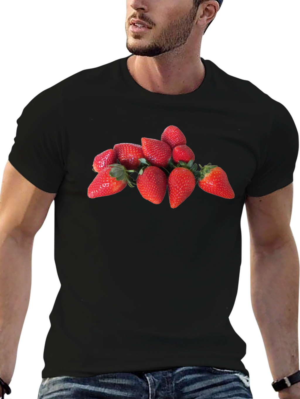 Strawberry Fruit Print T-Shirt