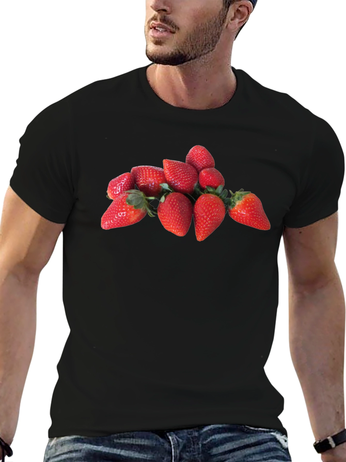 Strawberry Fruit Print T-Shirt