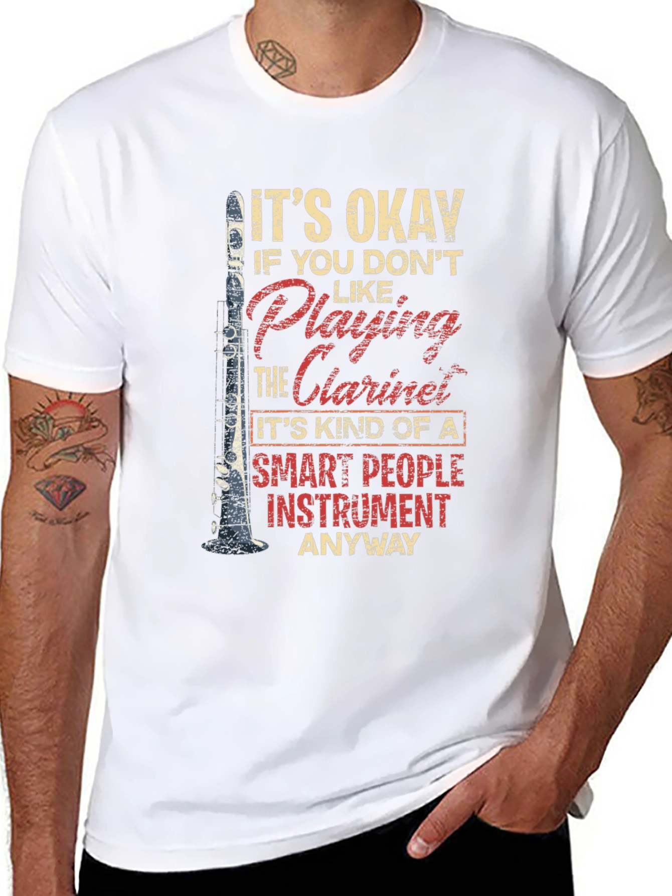 Funny Clarinet T-Shirt Musician Gift Tee