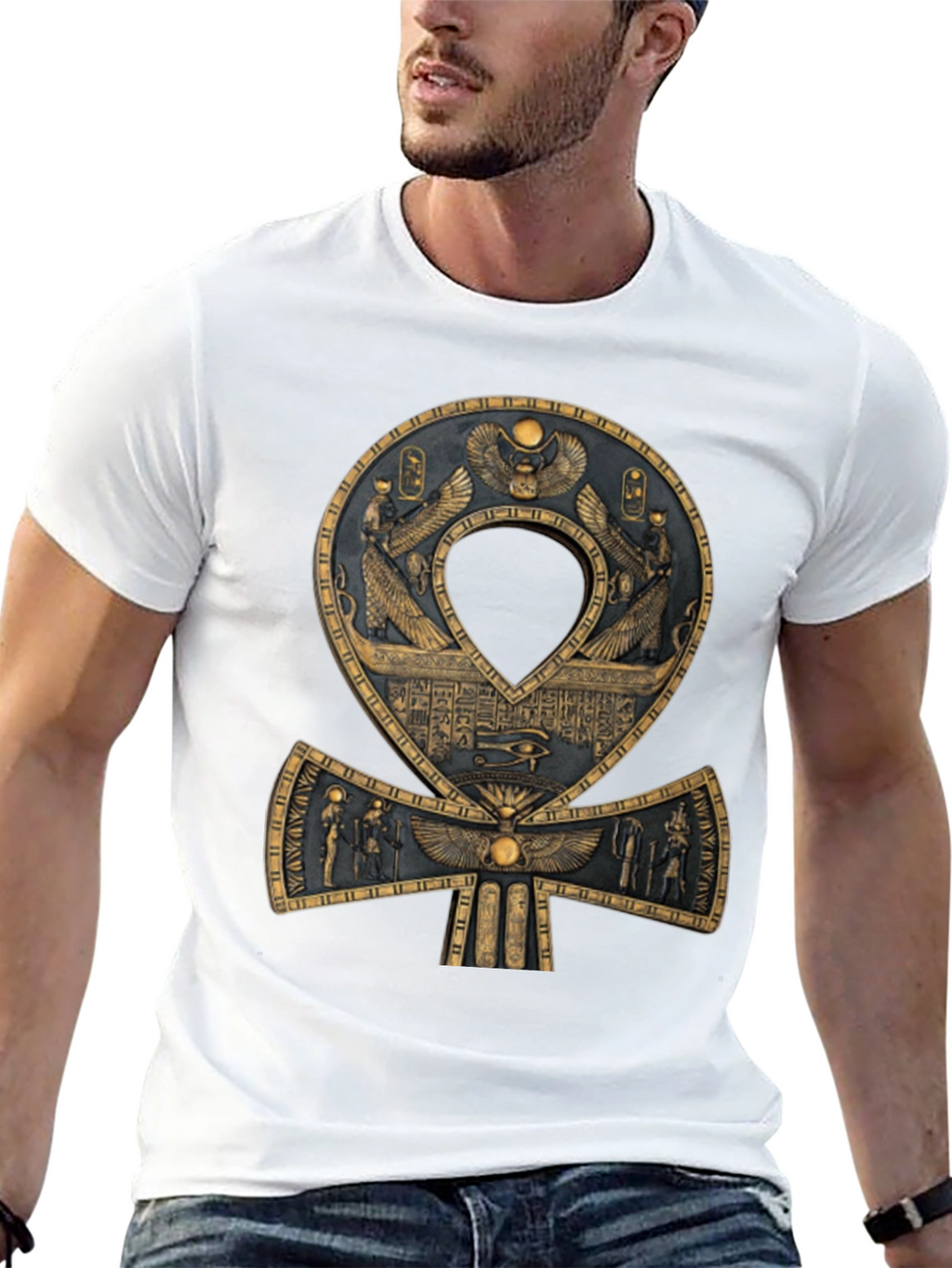 Egyptian Ankh T-Shirt - Symbol of Life and Eternity