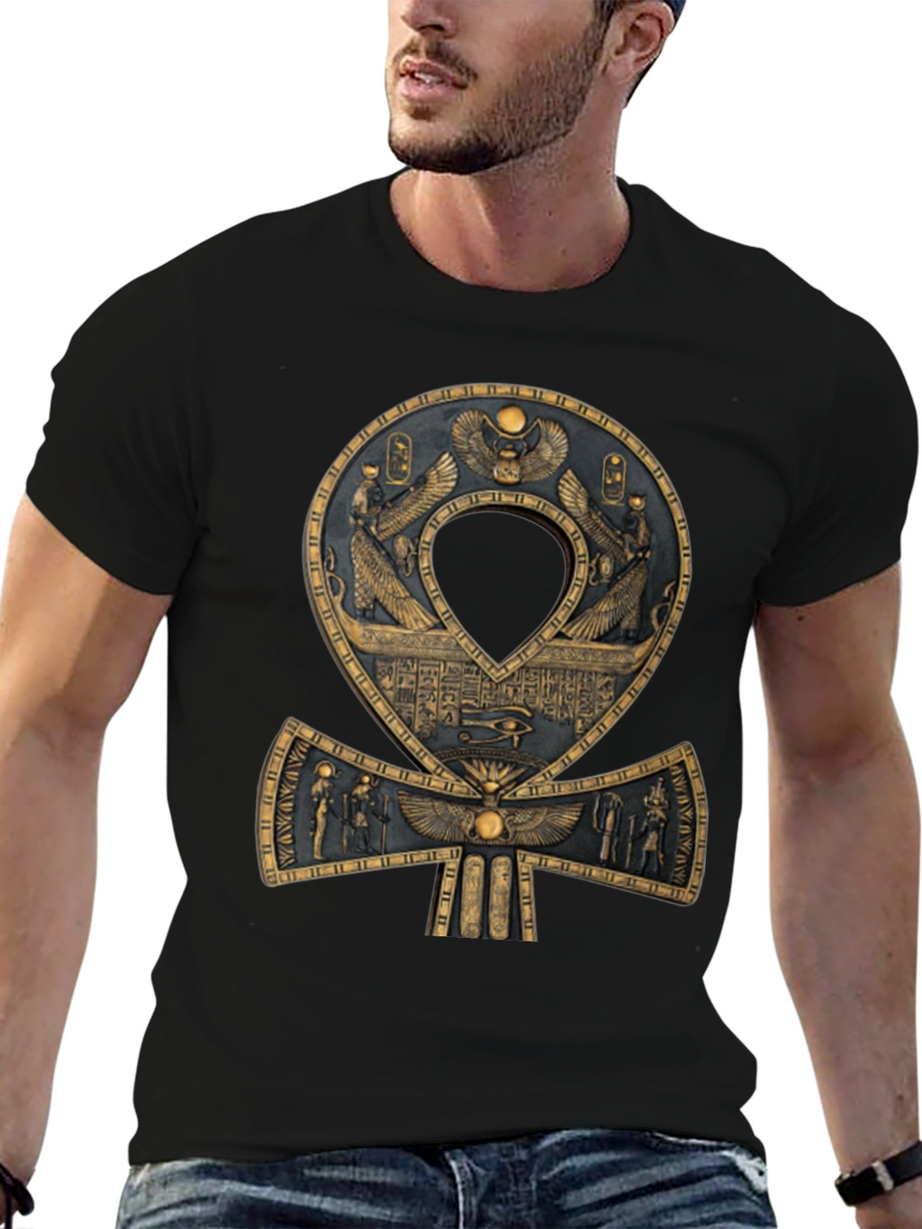 Egyptian Ankh T-Shirt - Symbol of Life and Eternity