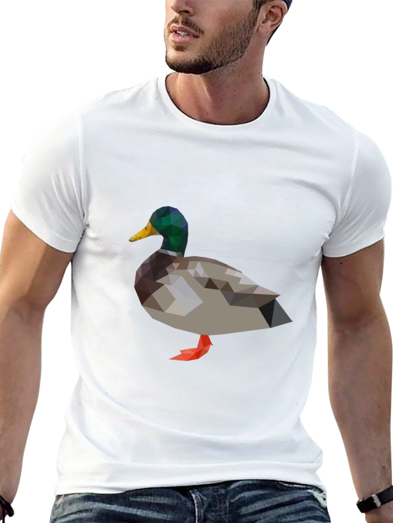 Geometric Duck Graphic T-Shirt