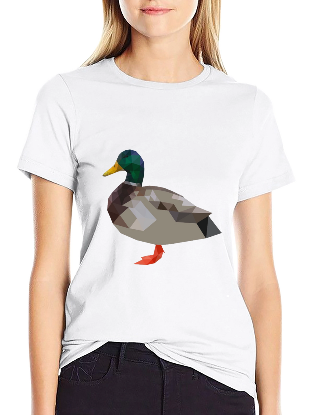 Geometric Duck Graphic T-Shirt