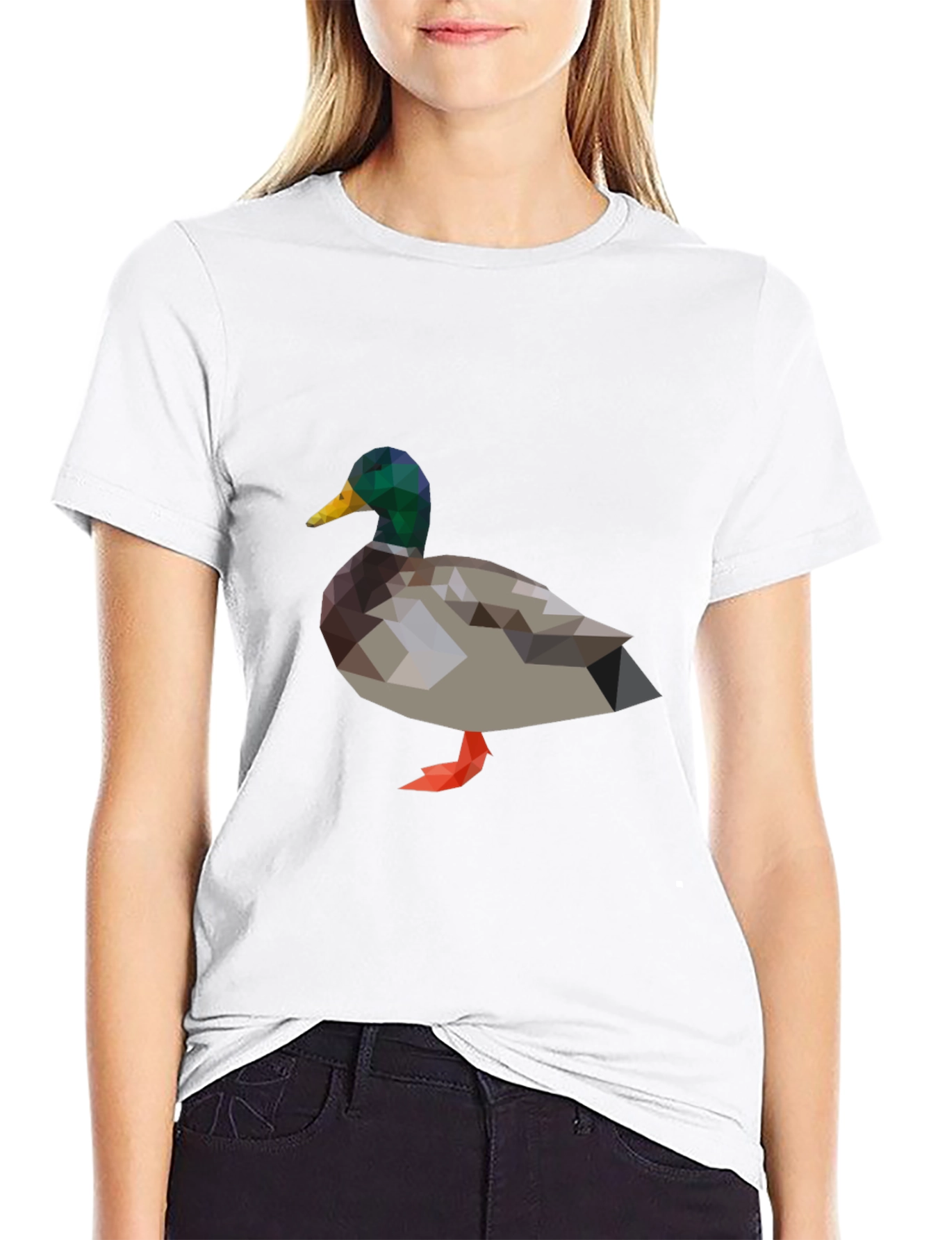 Geometric Duck Graphic T-Shirt