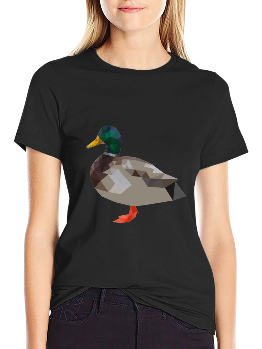 Geometric Duck Graphic T-Shirt