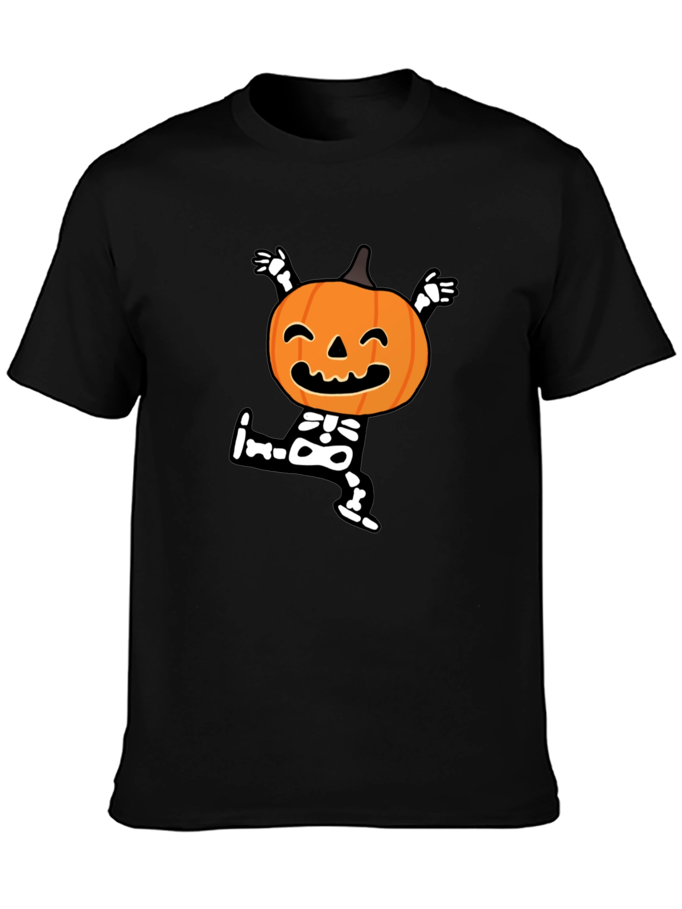 Halloween Pumpkin Skeleton T-Shirt