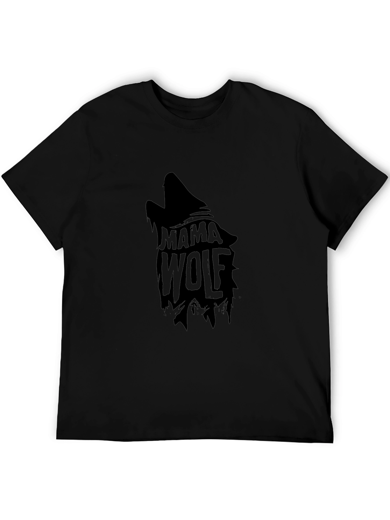 Mama Wolf Graphic Tee - Stylish Black T-Shirt