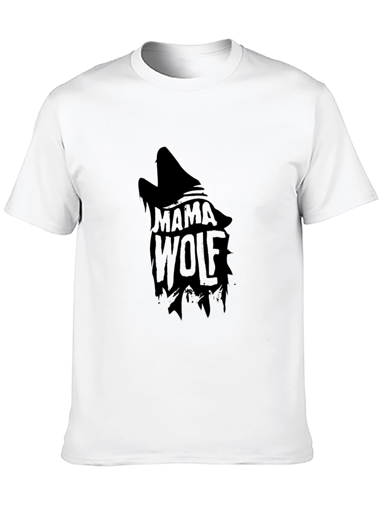 Mama Wolf Graphic Tee - Stylish Black T-Shirt