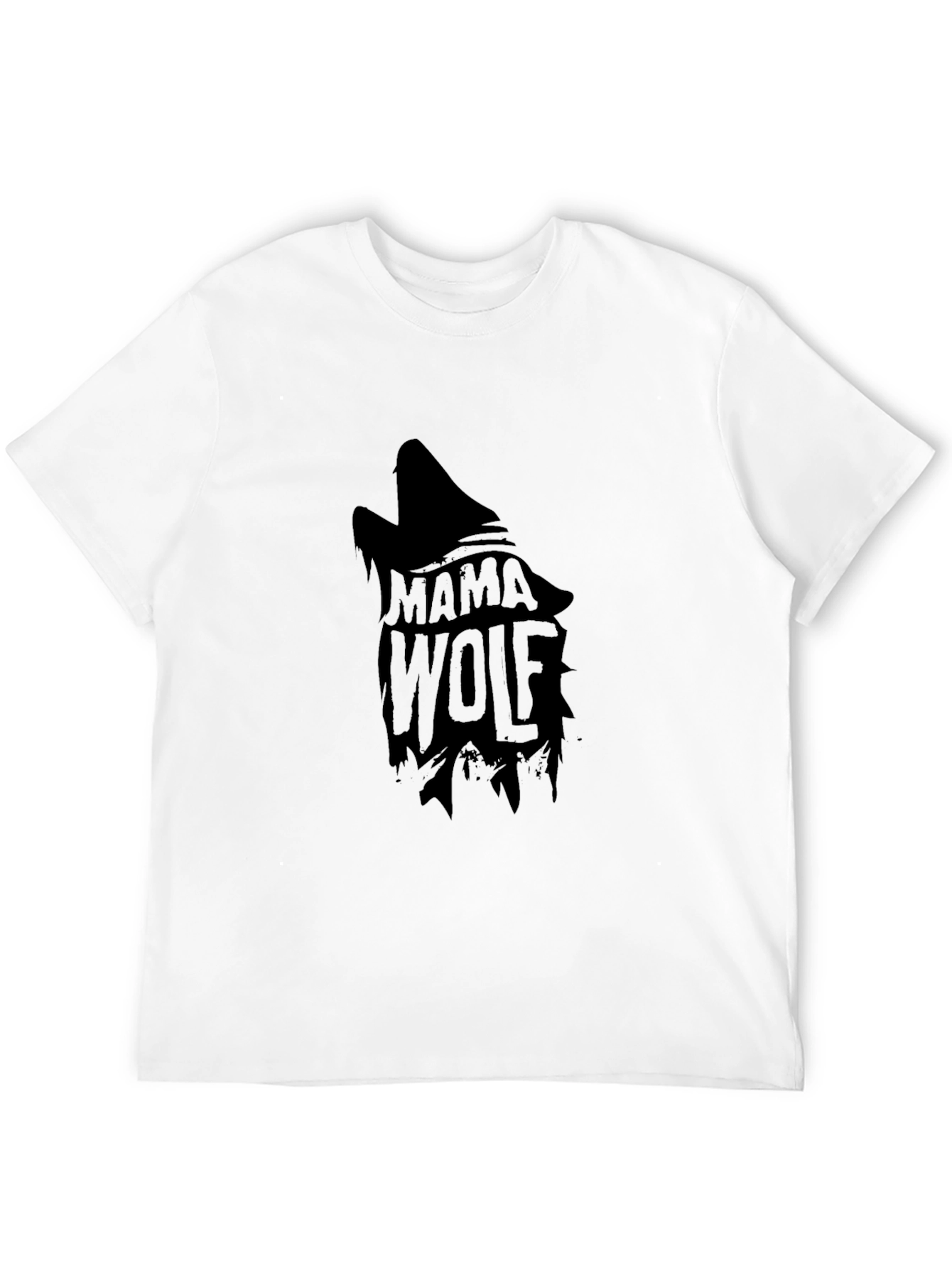 Mama Wolf Graphic Tee - Stylish Black T-Shirt
