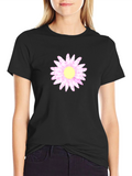 Pink Flower Graphic Tee - Soft Cotton Comfort