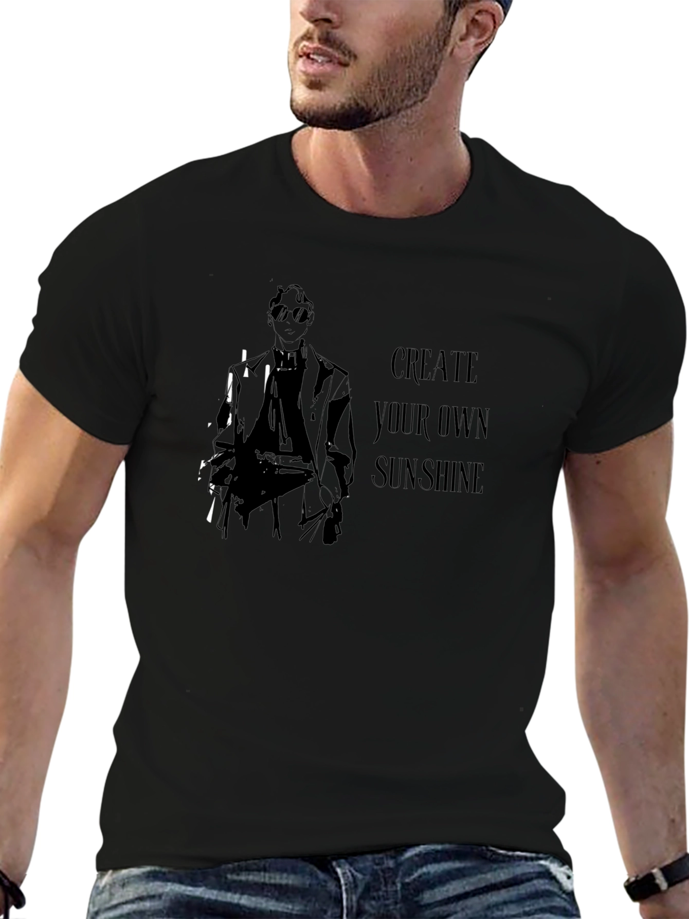Create Your Own Sunshine Graphic Tee - Black