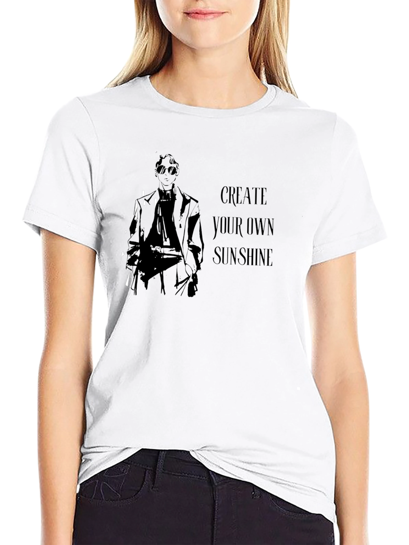 Create Your Own Sunshine Graphic Tee - Black