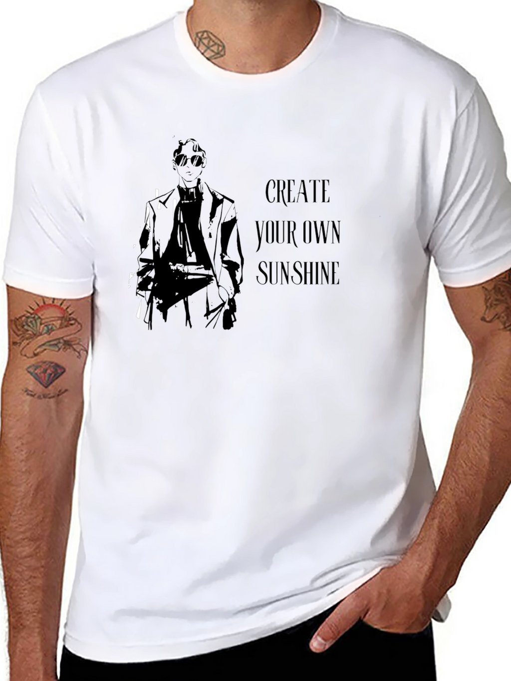 Create Your Own Sunshine Graphic Tee - Black