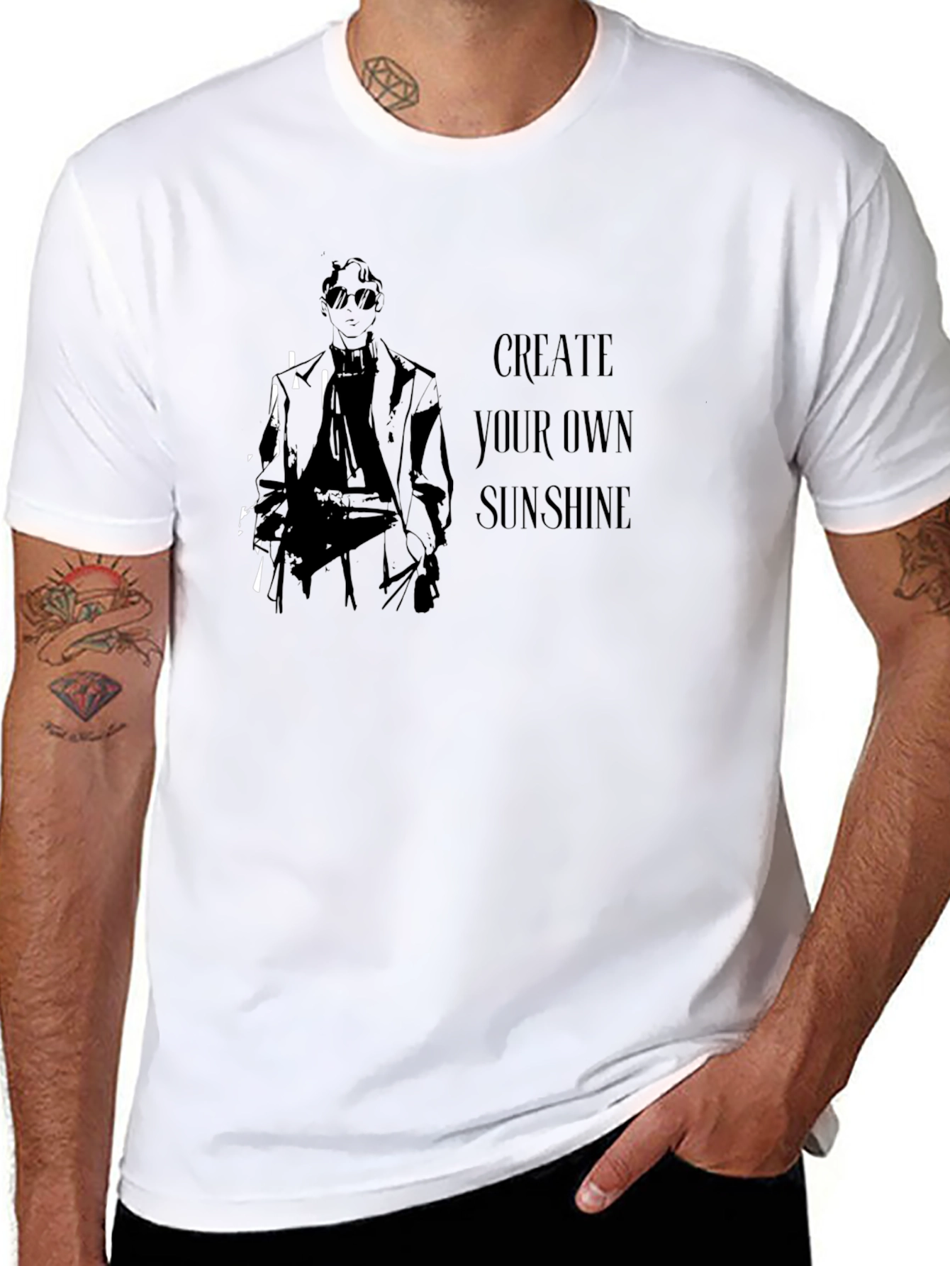 Create Your Own Sunshine Graphic Tee - Black