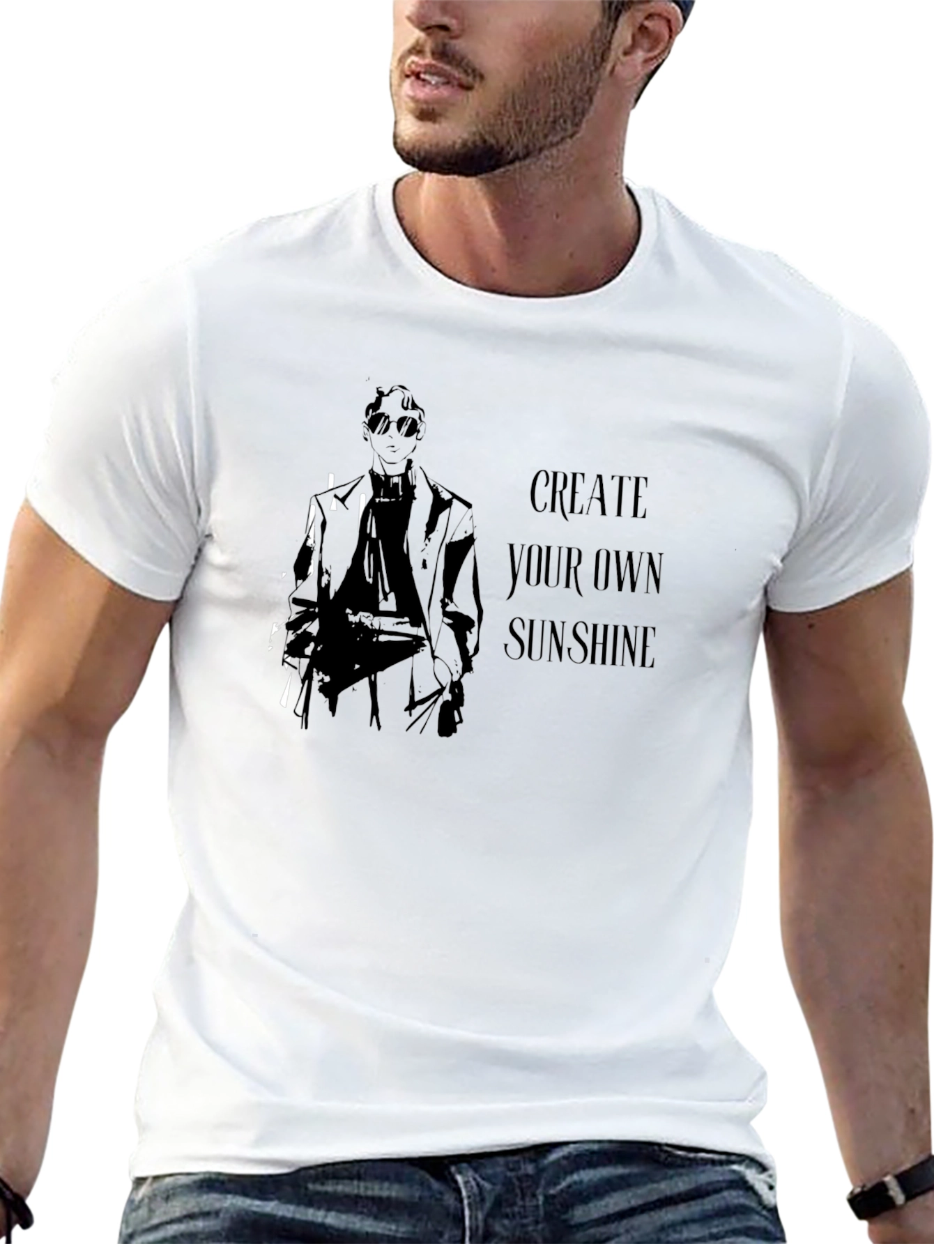 Create Your Own Sunshine Graphic Tee - Black