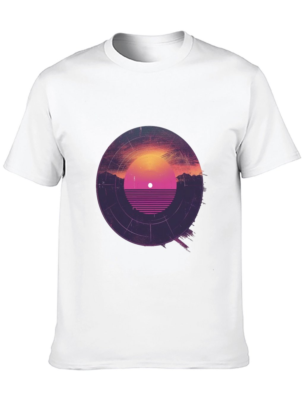 Retro Sunset Vinyl Record Graphic Tee