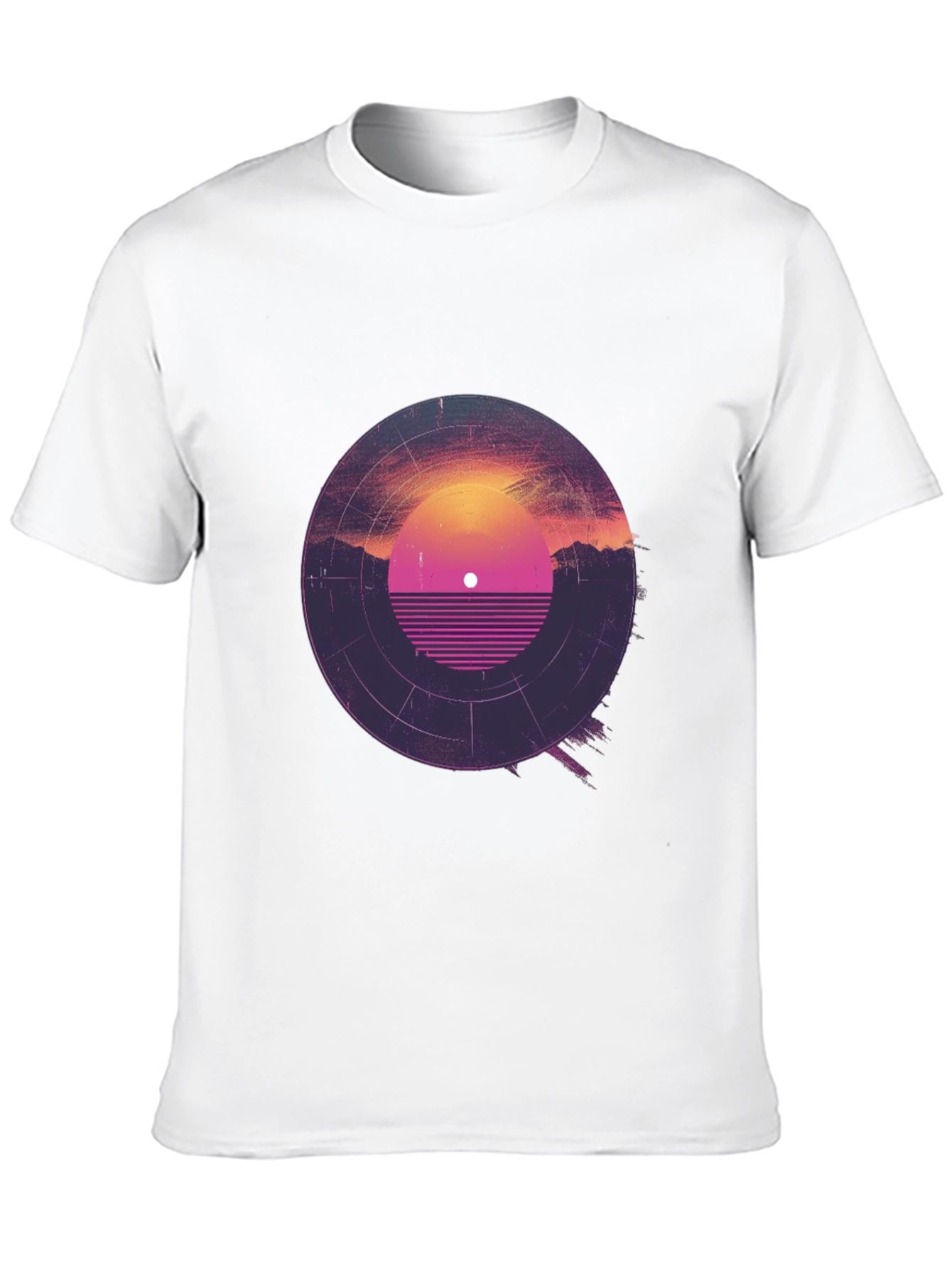 Retro Sunset Vinyl Record Graphic Tee