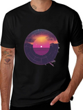 Retro Sunset Vinyl Record Graphic Tee