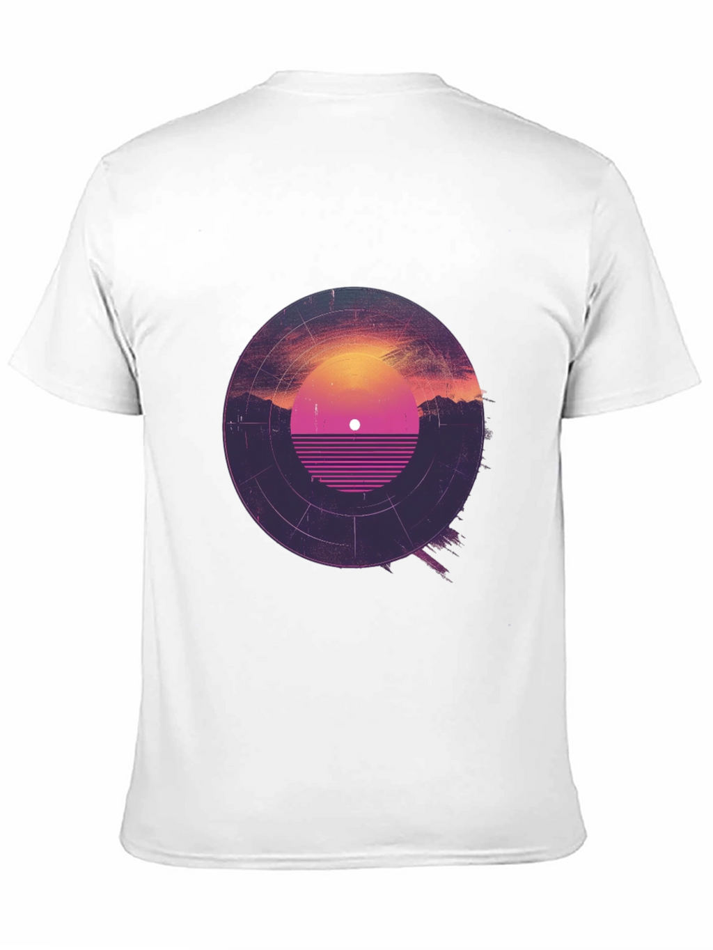 Retro Sunset Vinyl Record Graphic Tee