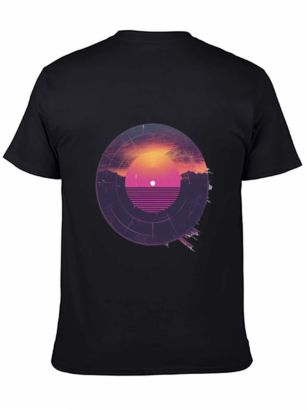 Retro Sunset Vinyl Record Graphic Tee