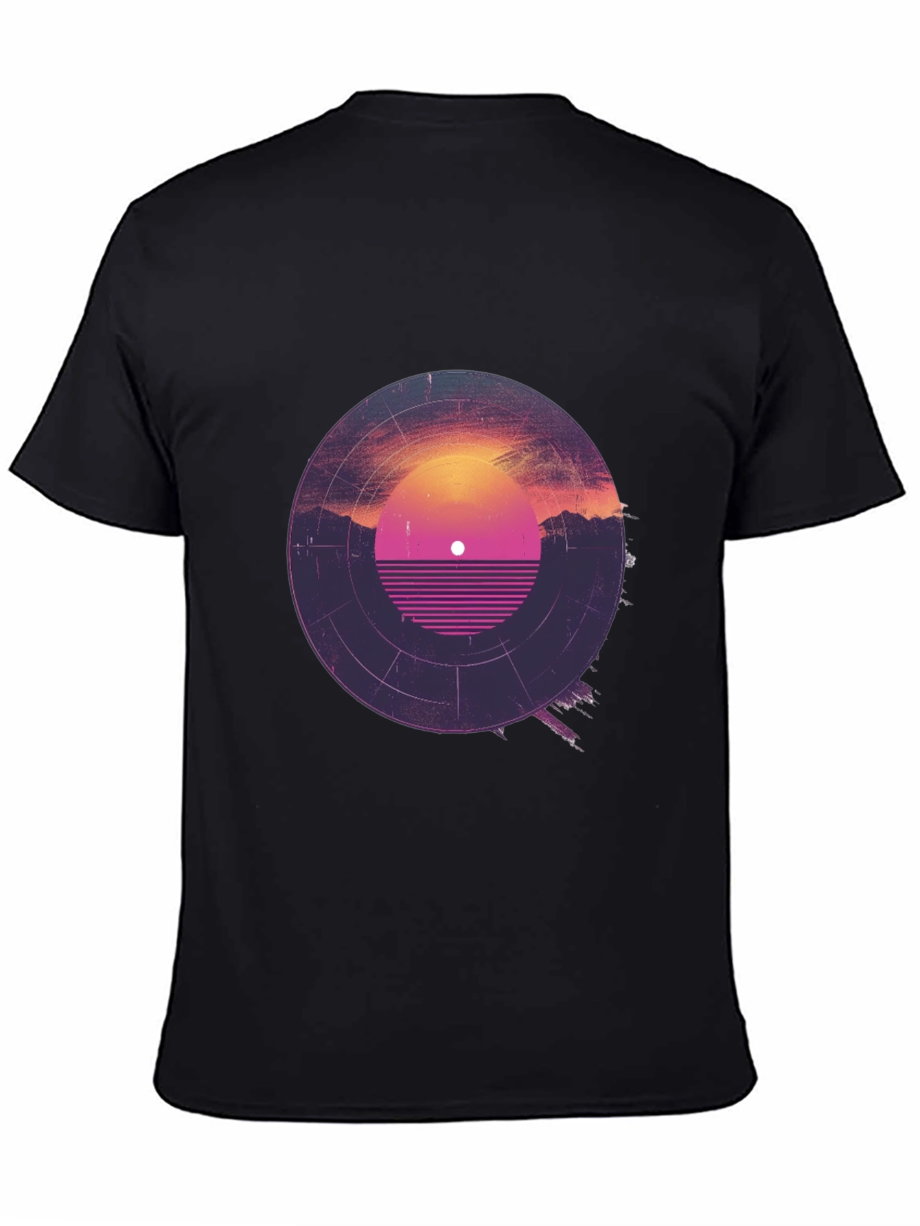 Retro Sunset Vinyl Record Graphic Tee